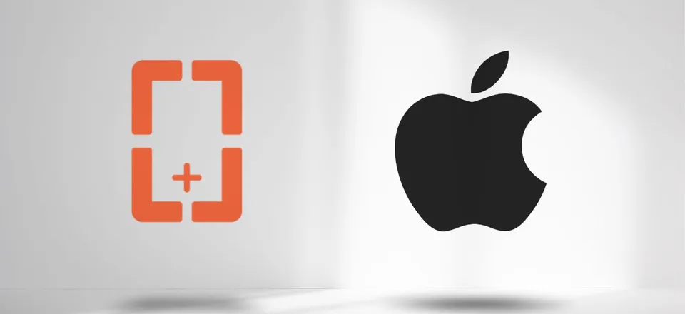 The logos for Device Tracker Plus and Apple